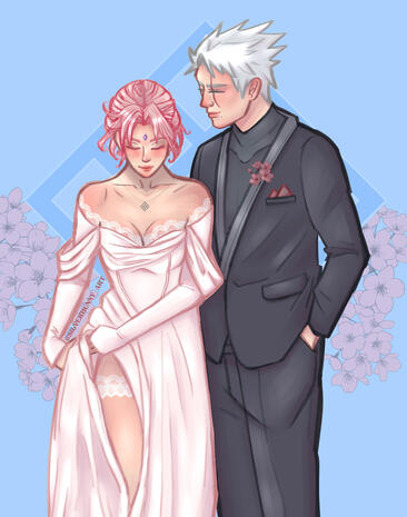 Kakasaku Wedding (Naruto Fanart)
